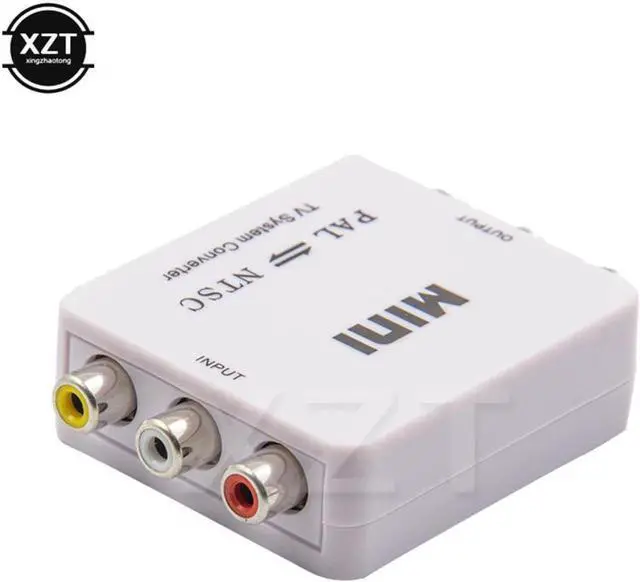 Alt view image 6 of 6 - Mini Portable PAL to NTSC or NTSC TO PAL Bi-directional Dual-Way TV Format Video System Composite Convertor