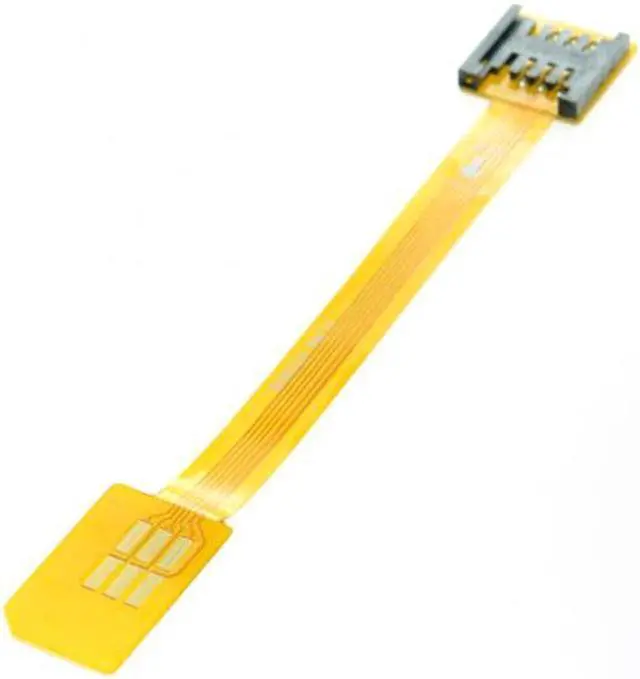 Alt view image 6 of 7 - Aomoproing  GSM CDMA Standard UIM SIM Card Kit Male to Female Extension Soft Flat FPC Cable Extender 10cm