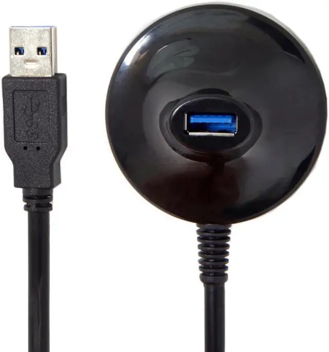 Alt view image 3 of 3 - Type-A USB 3.0 Male to Female Extension Dock Station Docking Extending Adapter Cable Cord Converter Connector 0.8m Black