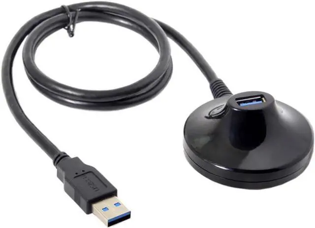 Alt view image 2 of 3 - Type-A USB 3.0 Male to Female Extension Dock Station Docking Extending Adapter Cable Cord Converter Connector 0.8m Black