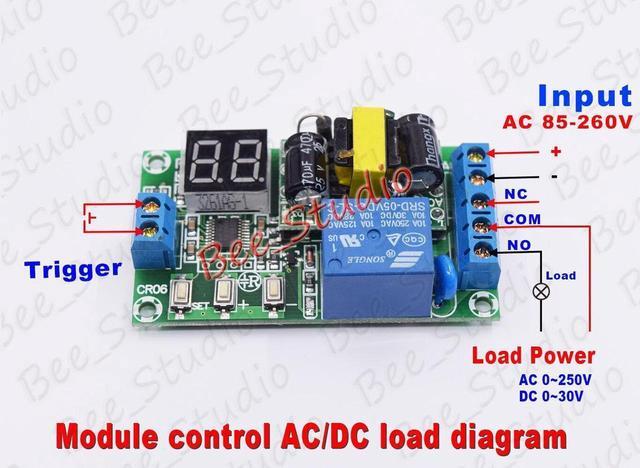Alt view image 3 of 3 - AC 110V 220V 230V Digital LED Cycle Delay turn ON/OFF Switch Timer Relay Module 8 modes