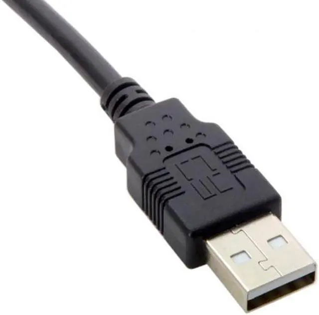 Main image of Aomoproing Mini USB B Type 5pin Male Left Angled 90 Degree to USB 2.0 Male Data Cable with Ferrite 3.0m