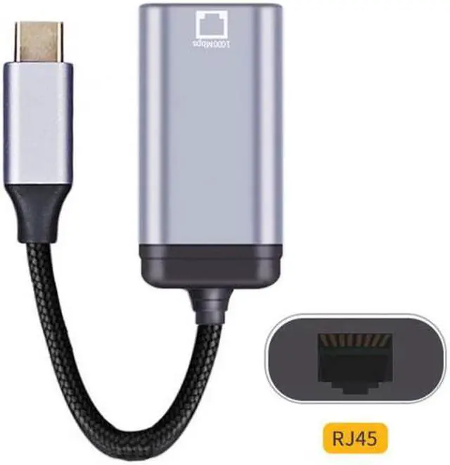 Alt view image 3 of 6 - Aomoproing USB-C Type-C USB3.1 to 1000Mbps Gigabit Ethernet Network LAN Cable Adapter for Laptop