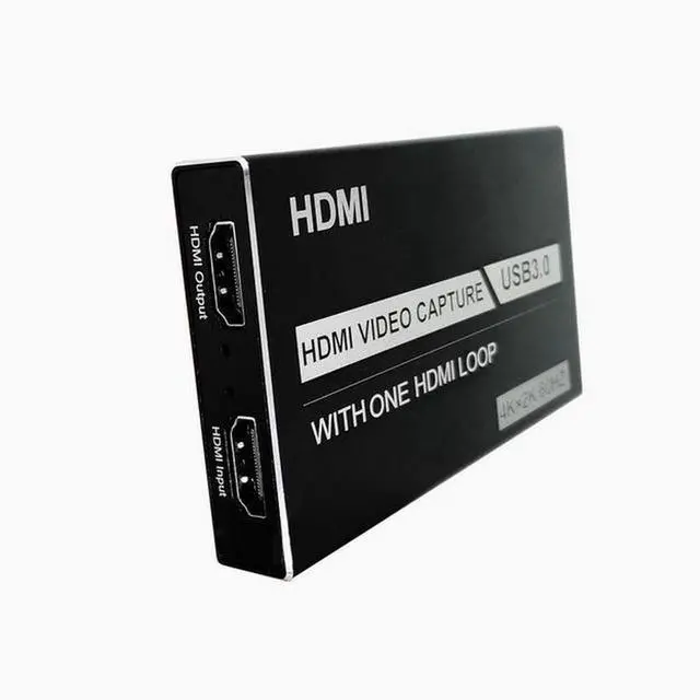 Alt view image 5 of 5 - USB video capture card 1080 loop out HDMI with audio microphone HD game live recording box