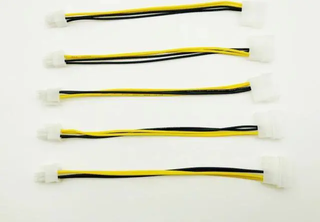 Main image of 5PCS P3 4Pin Power Supply to P4 12V Converter Adapter USB SATA Cable USB Riser Card 4Pin Connector DVI-D VGA Dual PSU Cables