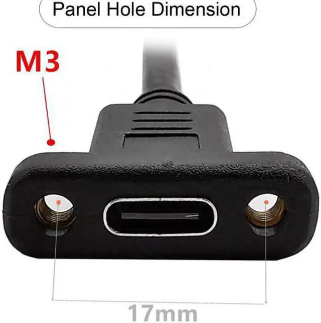 Alt view image 3 of 5 - Aomoproing  90 Degree Up & Down Angled USB-C USB 3.1 Type C Male to Female Extension Data Cable 30cm