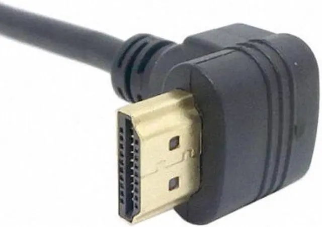 Alt view image 5 of 7 - Aomoproing  Up Angled 90 Degree Connector HDMI 1.4 with Ethernet & 3D Type A male to A female Extension Cable 0.5m