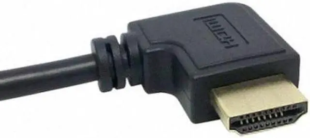 Alt view image 7 of 7 - Aomoproing Right Angled 90 Degree Connector HDMI 1.4 with Ethernet & 3D Type A male to A female Extension Cable 0.5m