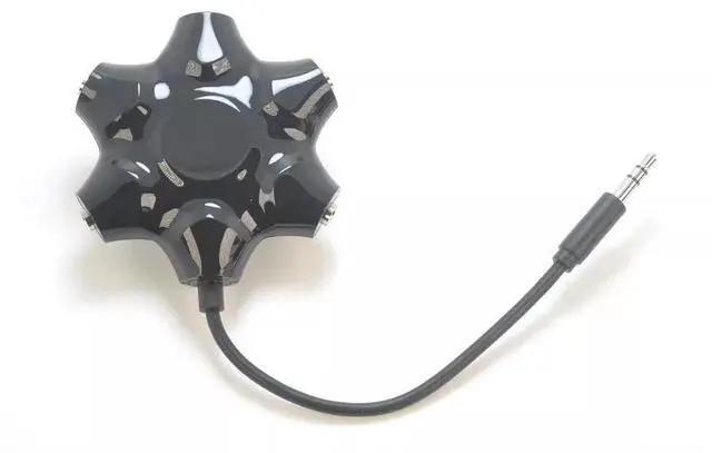 Alt view image 3 of 5 - Bex 5-hole headphone lossless sharing device 3.5mm AUX one drag five music sharing device one minute five