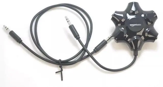 Alt view image 4 of 5 - Bex 5-hole headphone lossless sharing device 3.5mm AUX one drag five music sharing device one minute five