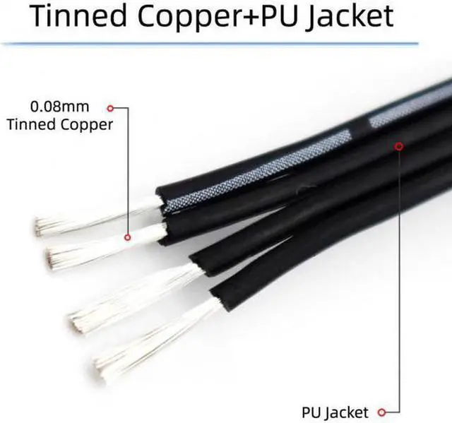 Alt view image 2 of 6 - Aomoproing  3pcs/lot 13cm USB 2.0 Type-A to Type-B Type-A Female Extension Male Data Flat Slim Cable for Printer Disk & Phone