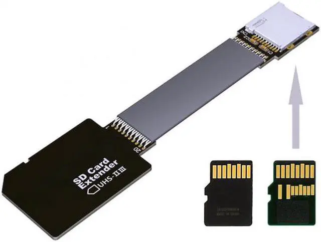 Alt view image 7 of 7 - Aomoproing SD Male Extender to TF Micro Card Female Extension Cable Adapter Flexible SD/SDHC/SDXC UHS-III UHS-3
