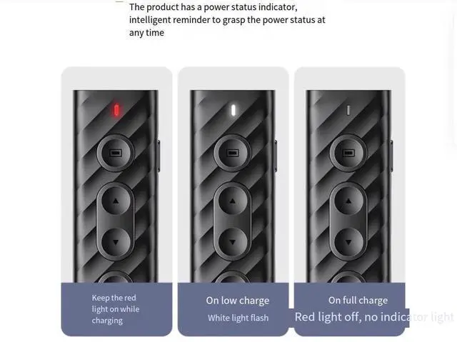 Alt view image 3 of 7 - PPT Electronic green Laser page turning pen for teacher lectures Multi-functional charging projection slide media control flip through remote control for typec computers