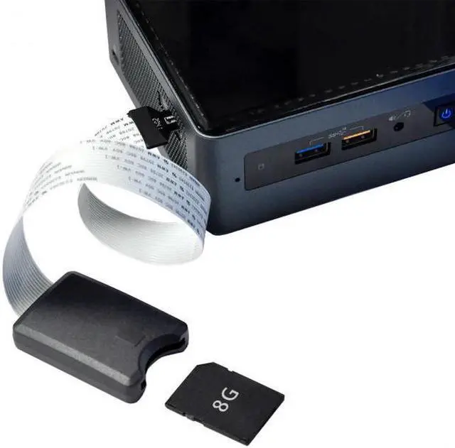 Alt view image 3 of 7 - Aomoproing Micro-SD TF Memory Card Kit Male to SD Female Extension Soft Flat FPC Cable Extender 25cm