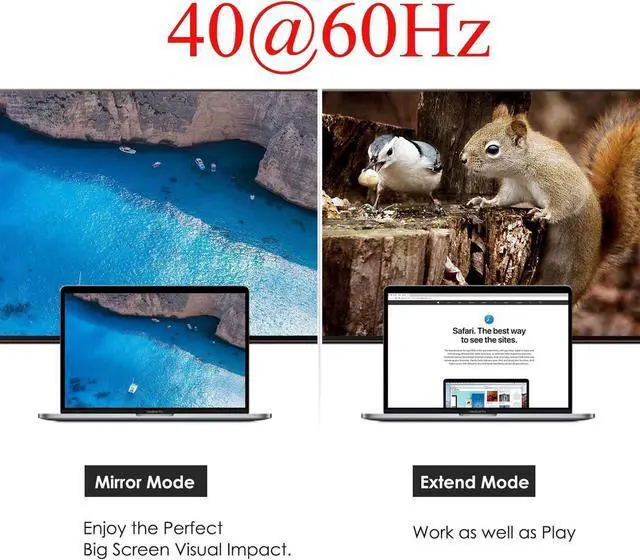 Alt view image 7 of 7 - USB-C to HDMI 4K, 6 Feet/1.8M Type-C [Thunderbolt 3 Compatible] to HDMI Cable, Compatible with MacBook Pro,MacBook Air/iPad Pro 2018,iMac 2017,Yoga 920,Samsung S9/S8,Dell- Black