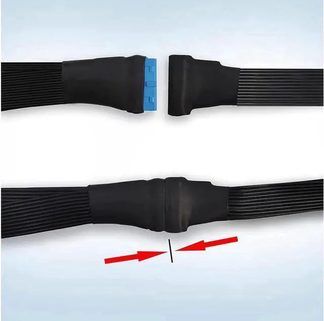 Alt view image 3 of 6 - USB 3.0 Header Extension Cable 19/20 Pin 1 to 2 Y Splitter Internal Extension Adapter DIY(5.9 inch)