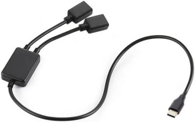 Main image of Aomoproing Type-C to Dual Ports USB-C Female Hub Cable For Laptop PC & Mouse & Flash Disk