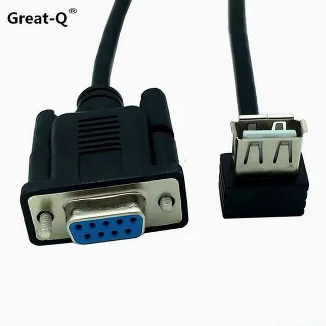 Main image of RS232 female serial cable to USB female mother-to-female connection cable DB9 hole to USB female data cable