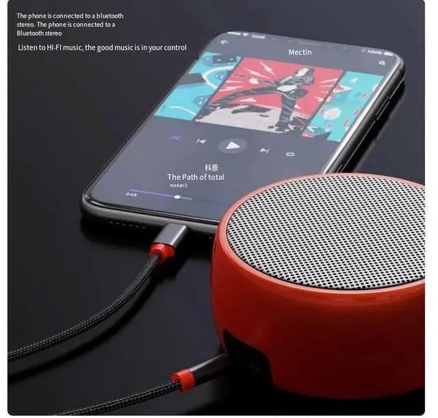 Alt view image 2 of 3 - Type-C to 3.5mm for Apple 16 mobile phone car AUX audio cable iPhone15Promax connection cable Car player speaker Car subwoofer plus music adapter 1m
