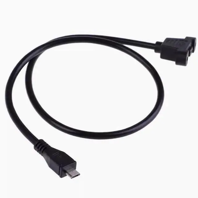 Alt view image 2 of 4 - mini usb male to female extension cable with ear strap screw holes Secure the panel cable 1.5m