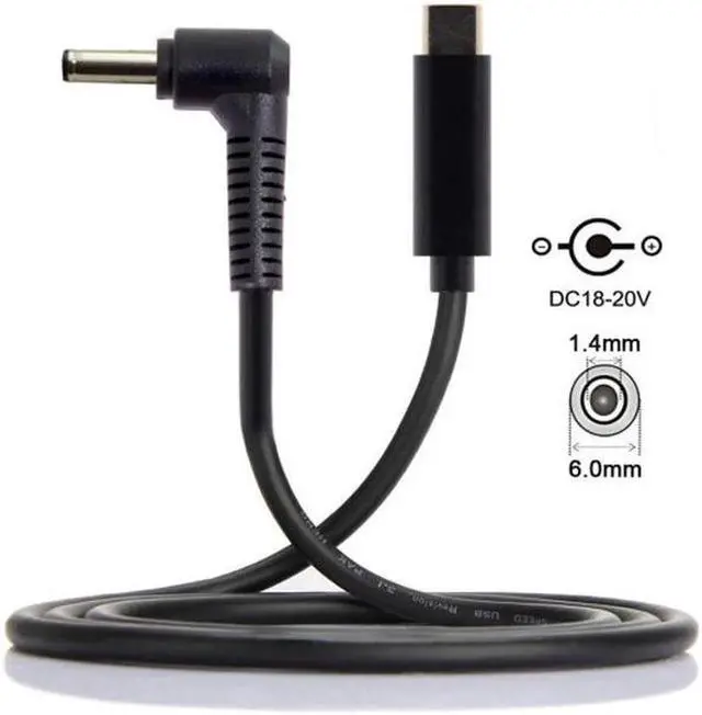 Alt view image 5 of 5 - Aomoproing Type C USB-C Input to DC 6.0*1.4mm Power PD Charge Cable for Fujitsu Sony Laptop Notebook