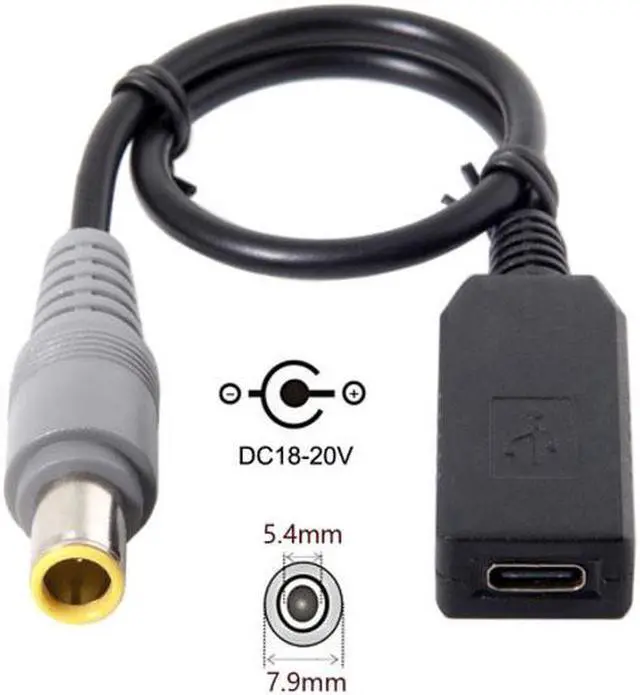 Alt view image 2 of 7 - Aomoproing USB 3.1 Type C USB-C to DC 20V 7.9*5.4mm Power Plug PD Emulator Trigger Charge Cable for Laptop