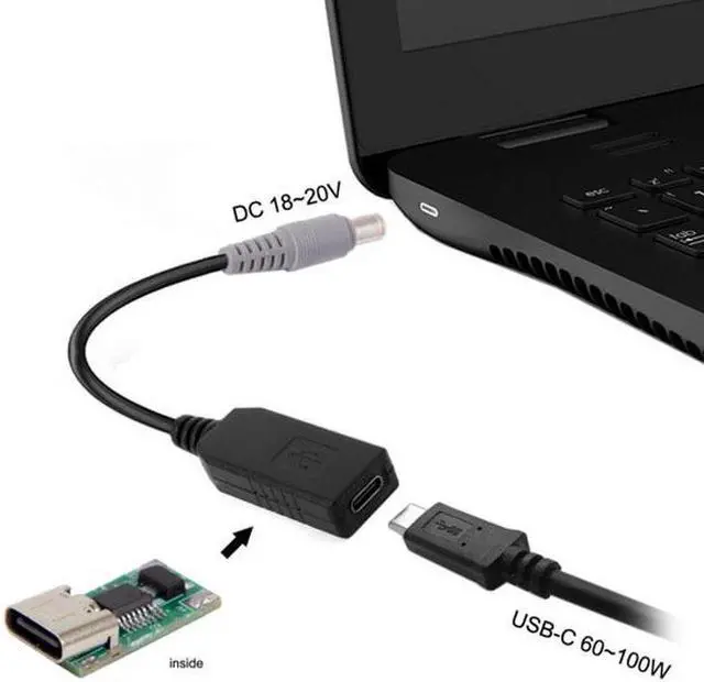 Alt view image 4 of 7 - Aomoproing USB 3.1 Type C USB-C to DC 20V 7.9*5.4mm Power Plug PD Emulator Trigger Charge Cable for Laptop