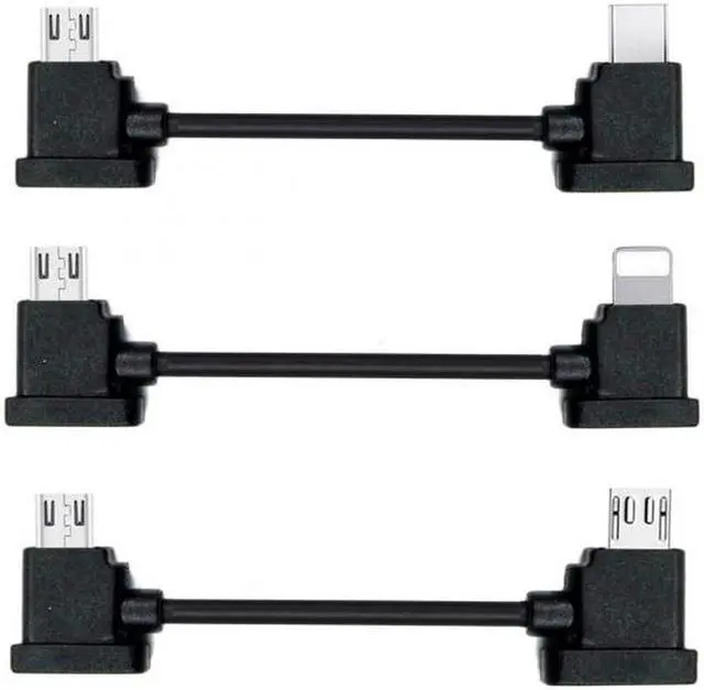 Alt view image 4 of 7 - Aomoproing  3pcs/set Remote Controller Data Cable Type-C & Micro & 8P to Micro USB for Mavic Pro Platinum Mavic Park RC Accessories