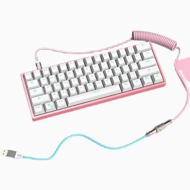 Alt view image 3 of 4 - Navigation cable mechanical keyboard cable Customized cable TYPE-C interface coil spring data cable extends the navigation plug