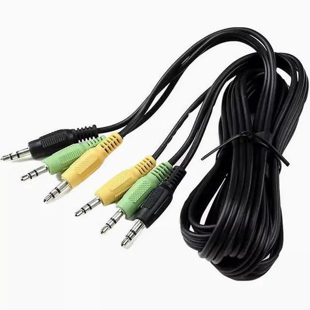Alt view image 4 of 4 - 3-in-1 stereo audio cable Car 3.5mm earphones male to female car AUX mobile phone audio box cable