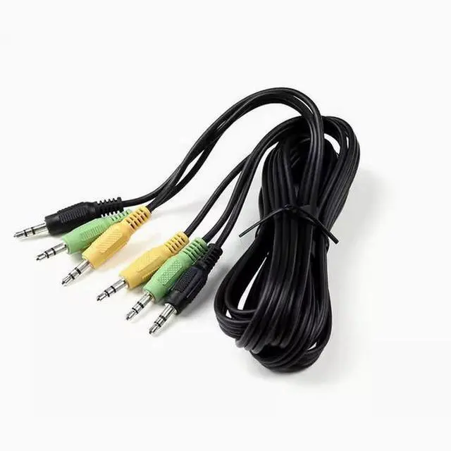 Alt view image 3 of 4 - 3-in-1 stereo audio cable Car 3.5mm earphones male to female car AUX mobile phone audio box cable