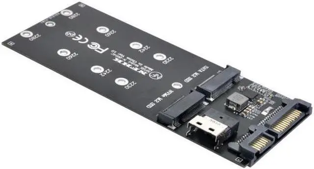 Alt view image 5 of 7 - Aomoproing SFF-8654 to U2 Kit NGFF M-Key to Slimline SAS NVME PCIe SSD SATA Adapter for Mainboard