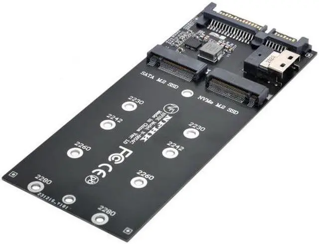 Alt view image 6 of 7 - Aomoproing SFF-8654 to U2 Kit NGFF M-Key to Slimline SAS NVME PCIe SSD SATA Adapter for Mainboard