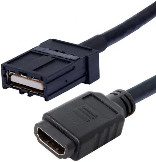 Alt view image 4 of 7 - Aomoproing  High Speed HDMI 1.4 Type E Male to Type A Female Video Audio Cable 0.3m Automotive Connection System Grade Connector