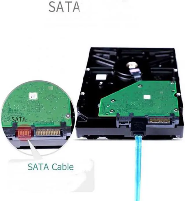 Alt view image 3 of 6 - Aomoproing Internal 6 SATA 7pin to 6 SATA 7pin Target SSD Hard Disk 6Gbps Data Server Raid Cable