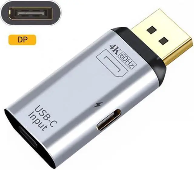 Alt view image 6 of 7 - Aomoproing USB-C Type C Female Source to Displayport DP Sink HDTV & PD Power Adapter 4K 60hz 1080p for Phone & Laptop