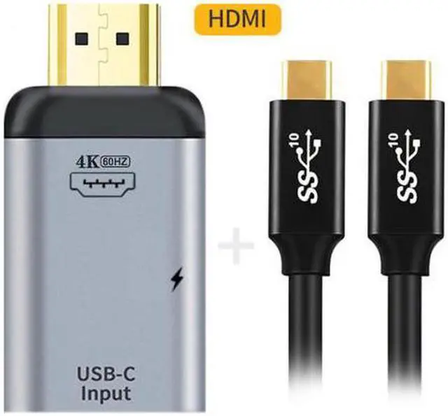 Alt view image 5 of 7 - Aomoproing 100W 10Gbps Cable & USB-C Type C Female Source to HDMI Sink HDTV & PD Power Adapter 4K 60hz 1080p for Phone & Laptop