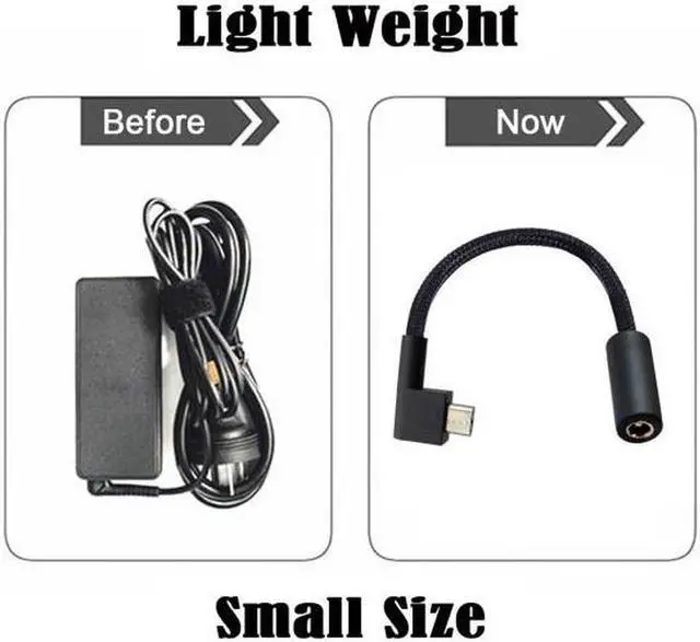 Alt view image 3 of 7 - Aomoproing DC Jack 5.5*2.5mm Input to 3Pin Power Plug Cable Compatible for Laptop Blade Pro 17 and Blade 15 Model Support 230W/160W Charge Adapter