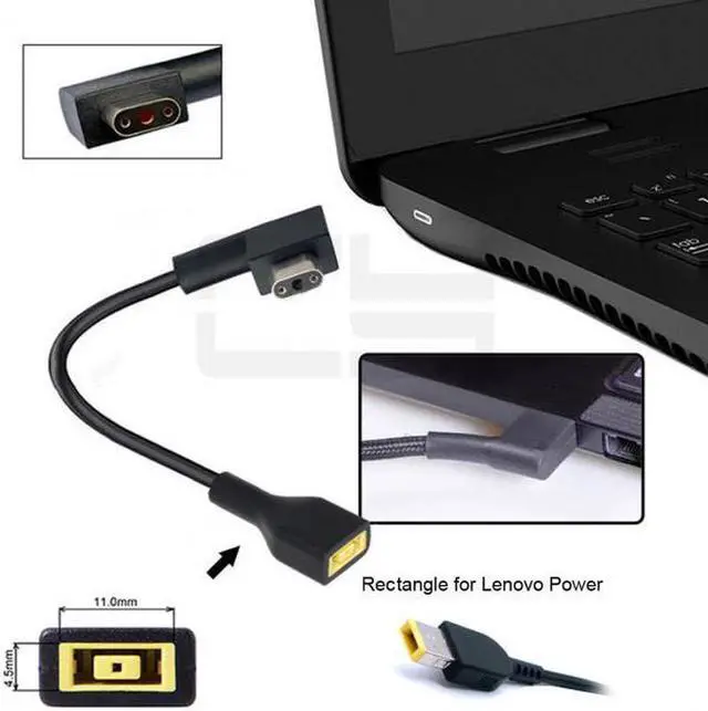 Alt view image 3 of 7 - Aomoproing Rectangle Jack 11.0*4.5mm Input to 3Pin Power Plug Cable Compatible for Laptop Blade Pro 17 and Blade 15 Model Support 230W/160W Charge Adapter