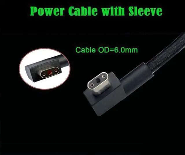 Alt view image 2 of 7 - Aomoproing Rectangle Jack 11.0*4.5mm Input to 3Pin Power Plug Cable Compatible for Laptop Blade Pro 17 and Blade 15 Model Support 230W/160W Charge Adapter