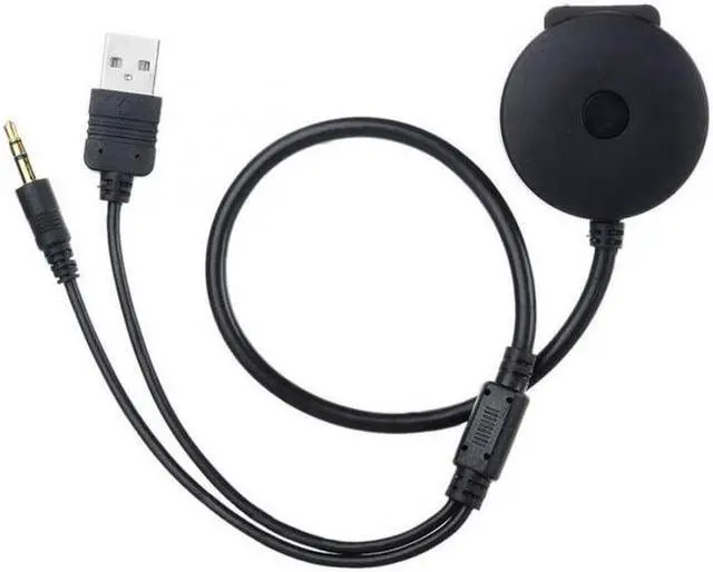 Alt view image 3 of 7 - Aomoproing  USB & 3.5mm AUX to Bluetooth Audio Aux & USB Female Adapter Cable For Car BMW