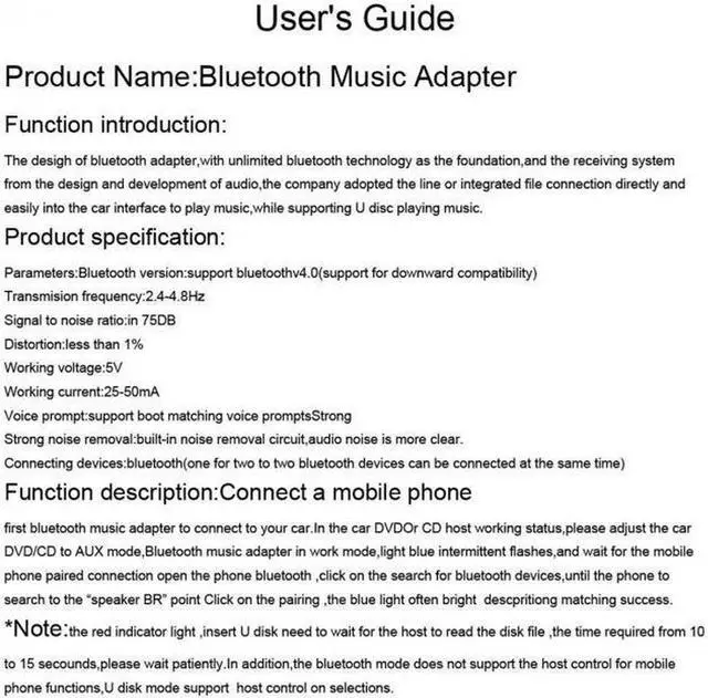 Alt view image 2 of 7 - Aomoproing  USB & 3.5mm AUX to Bluetooth Audio Aux & USB Female Adapter Cable For Car BMW
