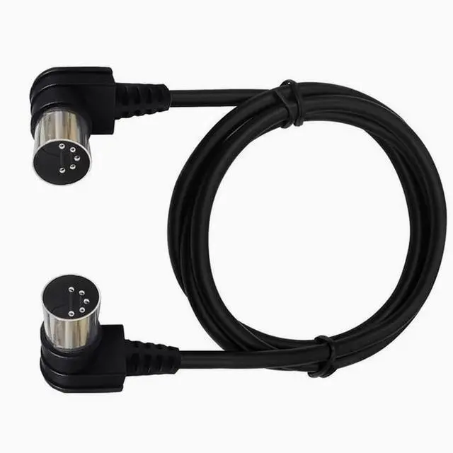 Alt view image 5 of 5 - 90 degree elbow DIN5P double male line, large 5P connection line Beauty equipment distribution stage fog machine line 3m