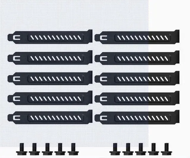 Alt view image 3 of 4 - 10PACK Computer case dust baffle PCIe graphics card full height baffle rear dust cooling desktop card mounting strip