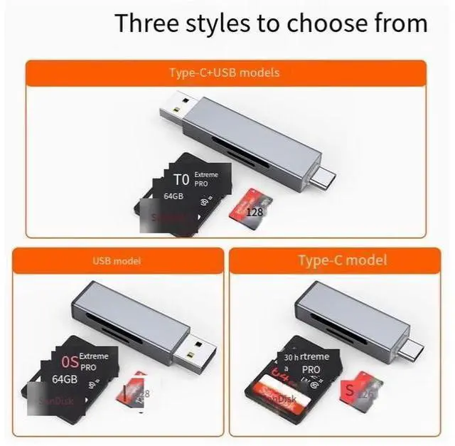 Alt view image 4 of 4 - USB3.0 Camera card reader USB3.0 high-speed multi-function all-in-one universal sd memory card tf storage to Typec Mobile phone otg Computer tablet for Apple 16 Huawei ipad Canon ccd read Type-C port