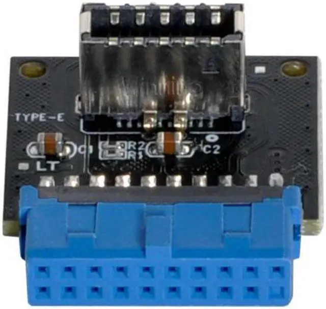 Alt view image 2 of 6 - Aomoproing  USB 3.1 Front Panel Socket Key-A Type-E to USB 3.0 20Pin Header Male Extension Adapter for Motherboard