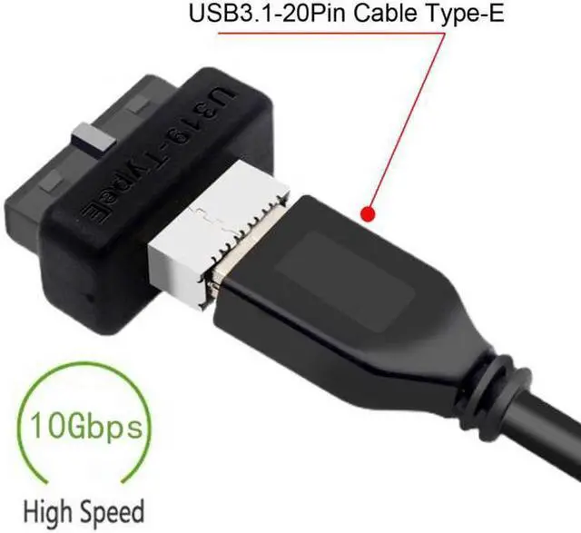 Main image of Aomoproing  Overmold USB 3.1 Front Panel Socket Key-A Type-E to USB 3.0 20Pin Header Male Extension Adapter