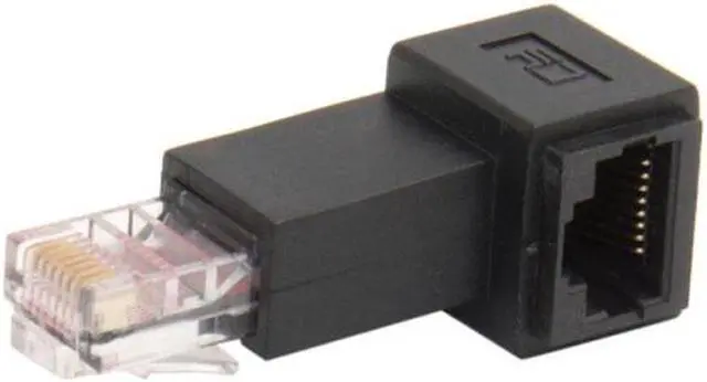 Main image of Aomoproing  Left Angled 90 Degree 8P8C FTP STP UTP Cat 5e Male to Female Lan Ethernet Network Extension Adapter