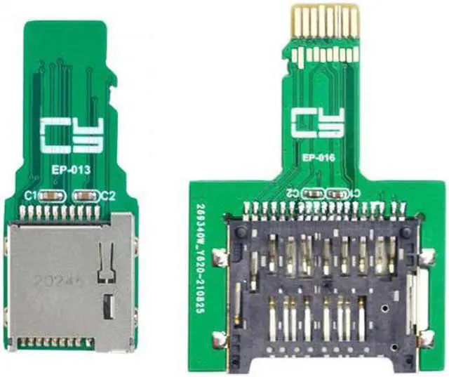 Alt view image 2 of 7 - Aomoproing  2pcs TF Micro SD Male Extender to SD Card Female Extension Adapter PCBA SD/SDHC/SDXC UHS-III UHS-3 UHS-2