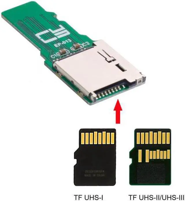 Alt view image 4 of 7 - Aomoproing  2pcs TF Micro SD Male Extender to SD Card Female Extension Adapter PCBA SD/SDHC/SDXC UHS-III UHS-3 UHS-2
